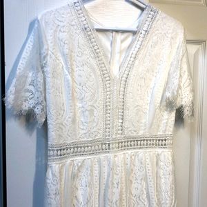 White lace maxi dress NWOT